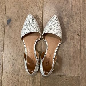 Madewell women flat shoes in white size 5